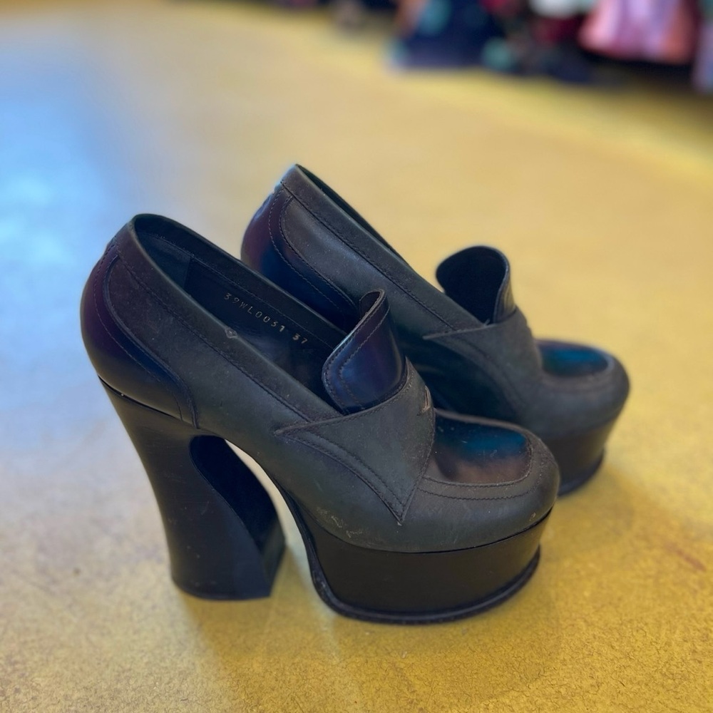 PRICE DROP UNIQUE Maison Margiela Penny Loafer Platform Shoes (SS17) Size 37